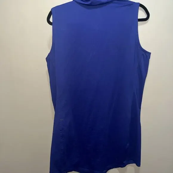 Tommy Bahama Dress Womens Navy Blue Midi Sleeveless Golf Size L - Picture 6 of 9